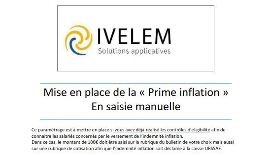 Livre blanc - Indemnité inflation procédure manuelle